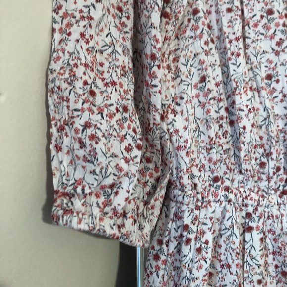 off the shoulder floral mid length dress - Picture 2 of 3